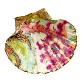Nafiart Studio handcrafted shell trinket dish with gold-leaf edge
