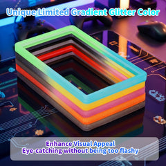 Five color gradient glitter TPU slab guards for PSA cards