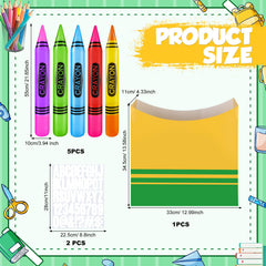 Inflatable crayon balloons five colors green blue orange purple red 21.65×3.94 inches