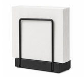 Napkin Holder for Table with black metal frame and bamboo base