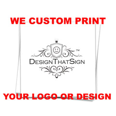 Wedding crest napkins provided by DesignThatSign