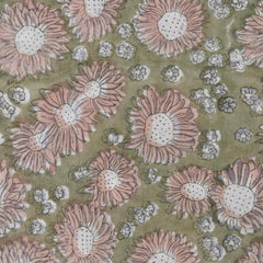 Floral hand block printed napkins set of four 20x20 inches