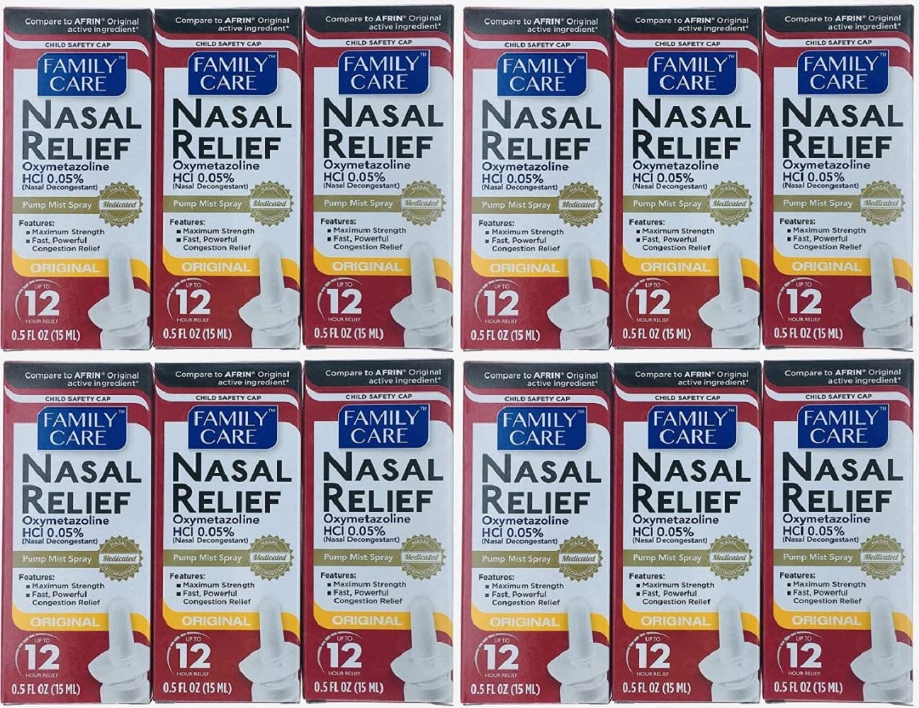 Nasal Relief Spray bottle 0.5 fl oz 12 pack