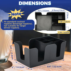 NATGAI Bar Caddy napkin holder close up 8.8 x 4 x 5.2 inches