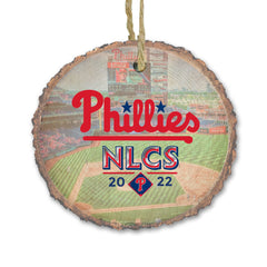 National League Champions Christmas Ornament 2022 wooden slice hanging ornament