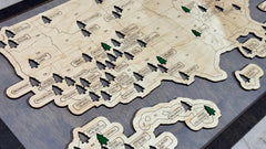 Aqua stain option for National Park Bucket List Map