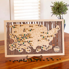 National Park Sign on wooden display with easel option