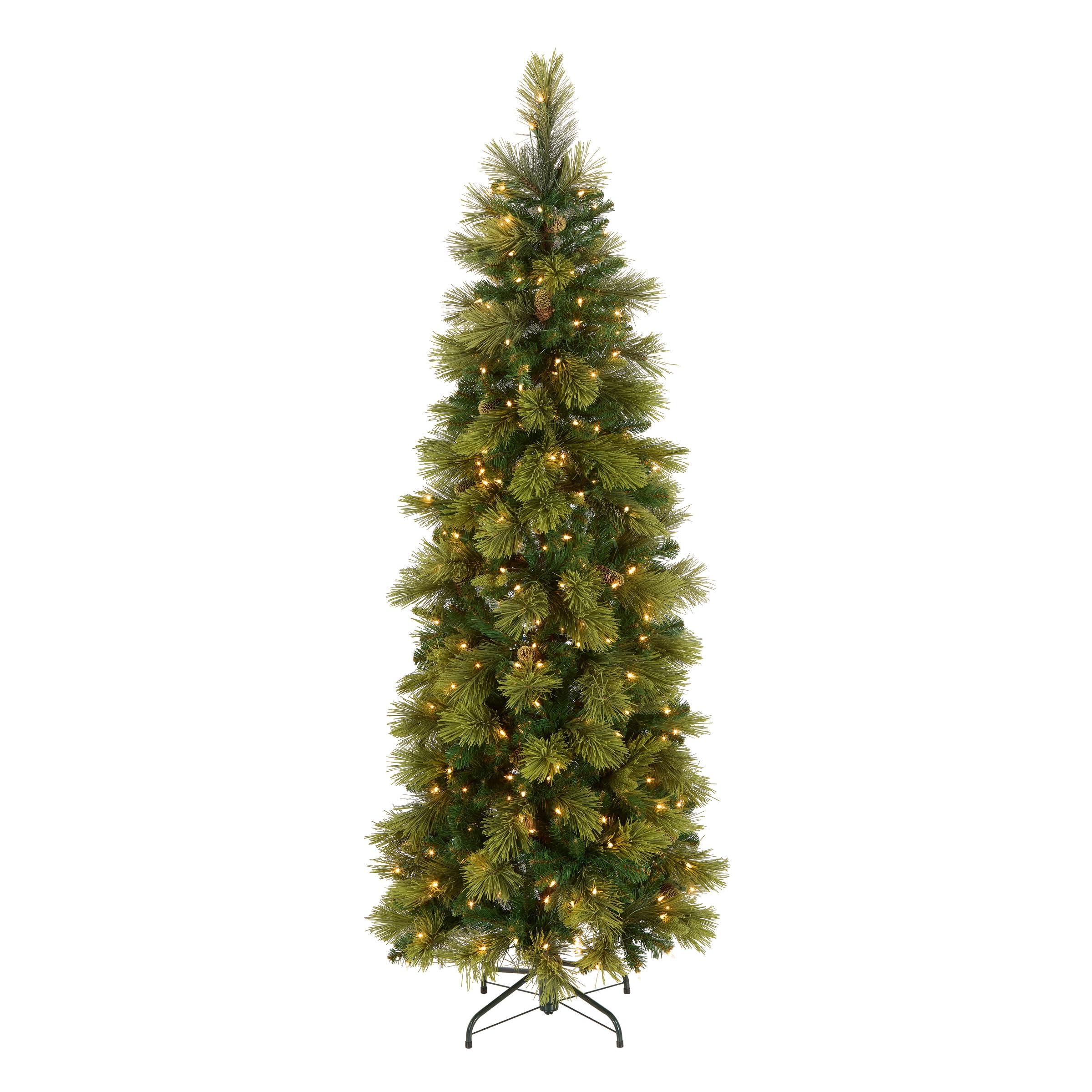 National Tree Company 6.5 ft Pre-Lit Tree with Carolina Pine Slim