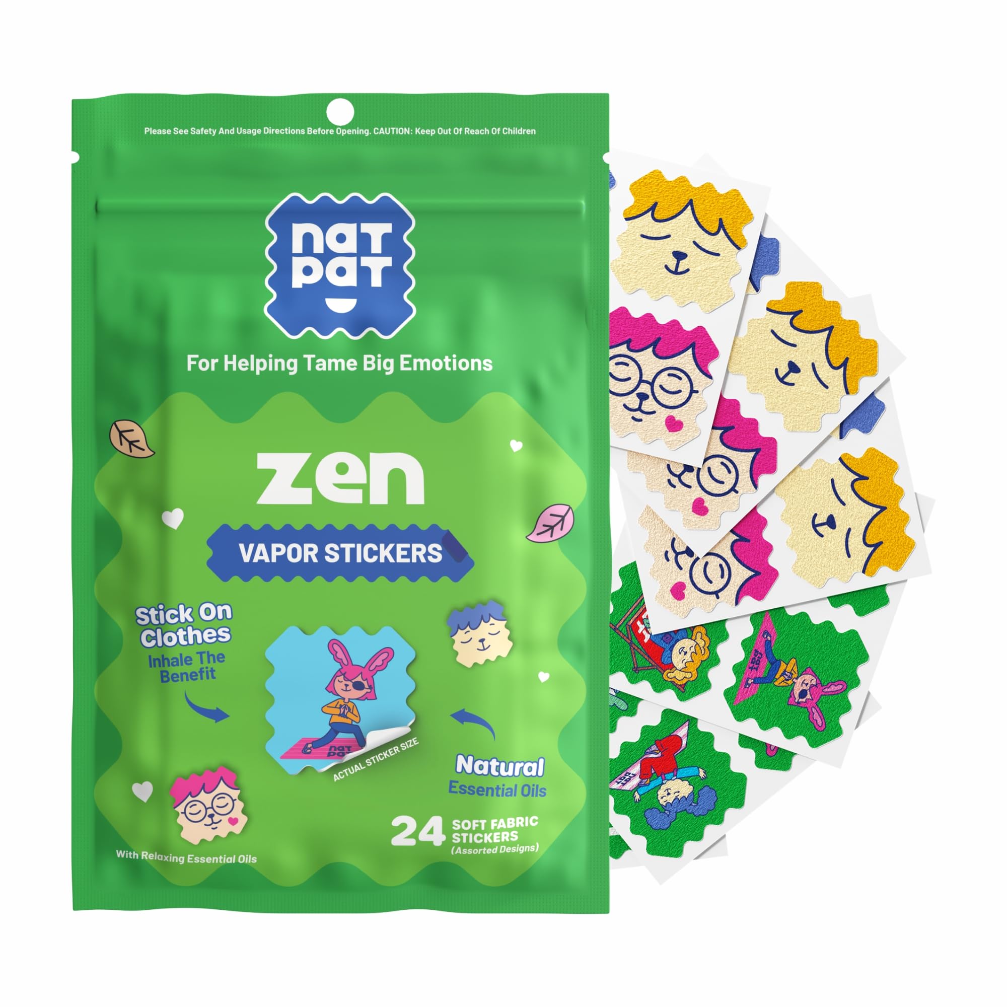 NATPAT Zen Patch mood calming stickers for kids product packaging