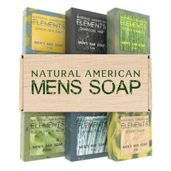NATURAL AMERICAN ELEMENTS men's bar soap Charcoal Pine 5 oz