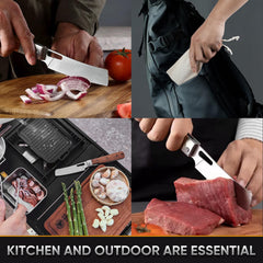 Foldable small chef knife for outdoor cookouts camping