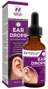 Natural Ear Drops for Ear Infection bottle label