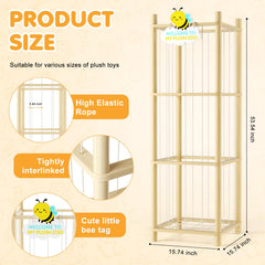 Vertical wood toy holder for plushies by Hsenowi