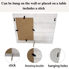 Natural wood picture frame with thick acrylic front
