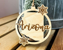 All 50 states available ornament in state shape design
