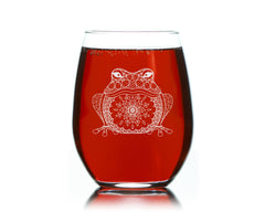17-ounce stemless wine glass cm frog for wine juice cocktails