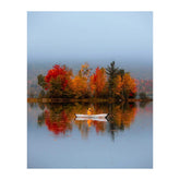 Nature Wall Art kayak on autumn lake 8x10 unframed print