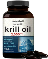 NatureBell Antarctic Krill Oil 2000mg bottle label