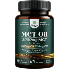 Natures Craft C8 MCT Oil Capsules bottle