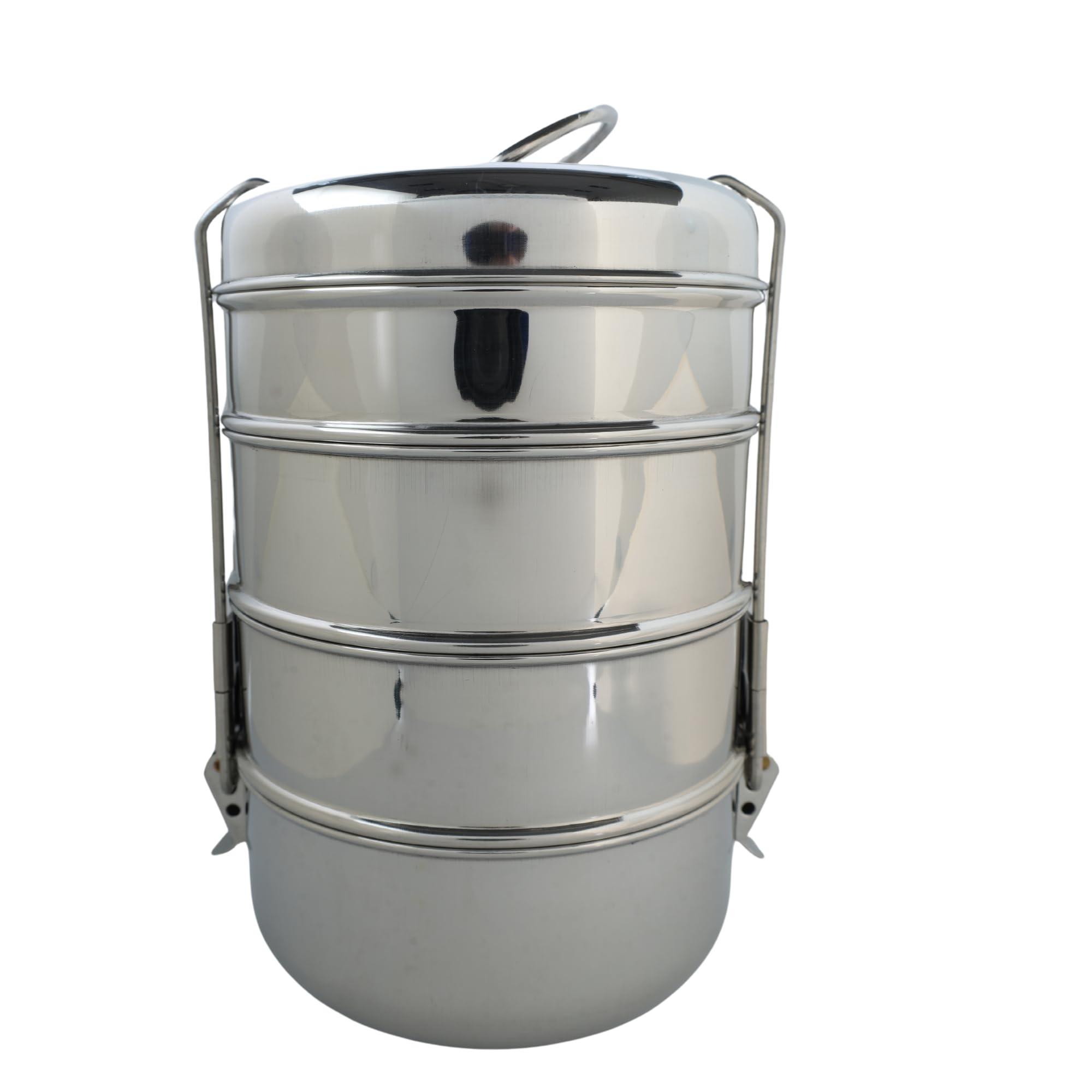 Nature's Own Indian stainless steel tiffin lunch box four compartments 8x4 inch