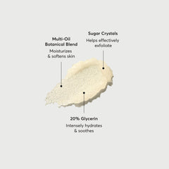 Linoleic-rich oil blend with glycerin and squalane in Naturium scrub