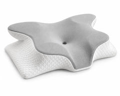 Side sleeping pillow designed for neck and shoulder relief