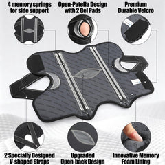 Knee brace patella gel pads close up