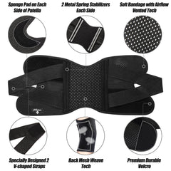 NEENCA knee support with air mesh fabric and stabilizers