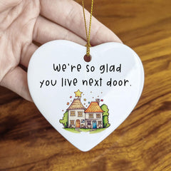 Neighbor gift ornament packaged in gift box