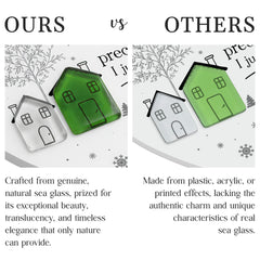 Real Sea Glass neighbor ornament 2025 close up