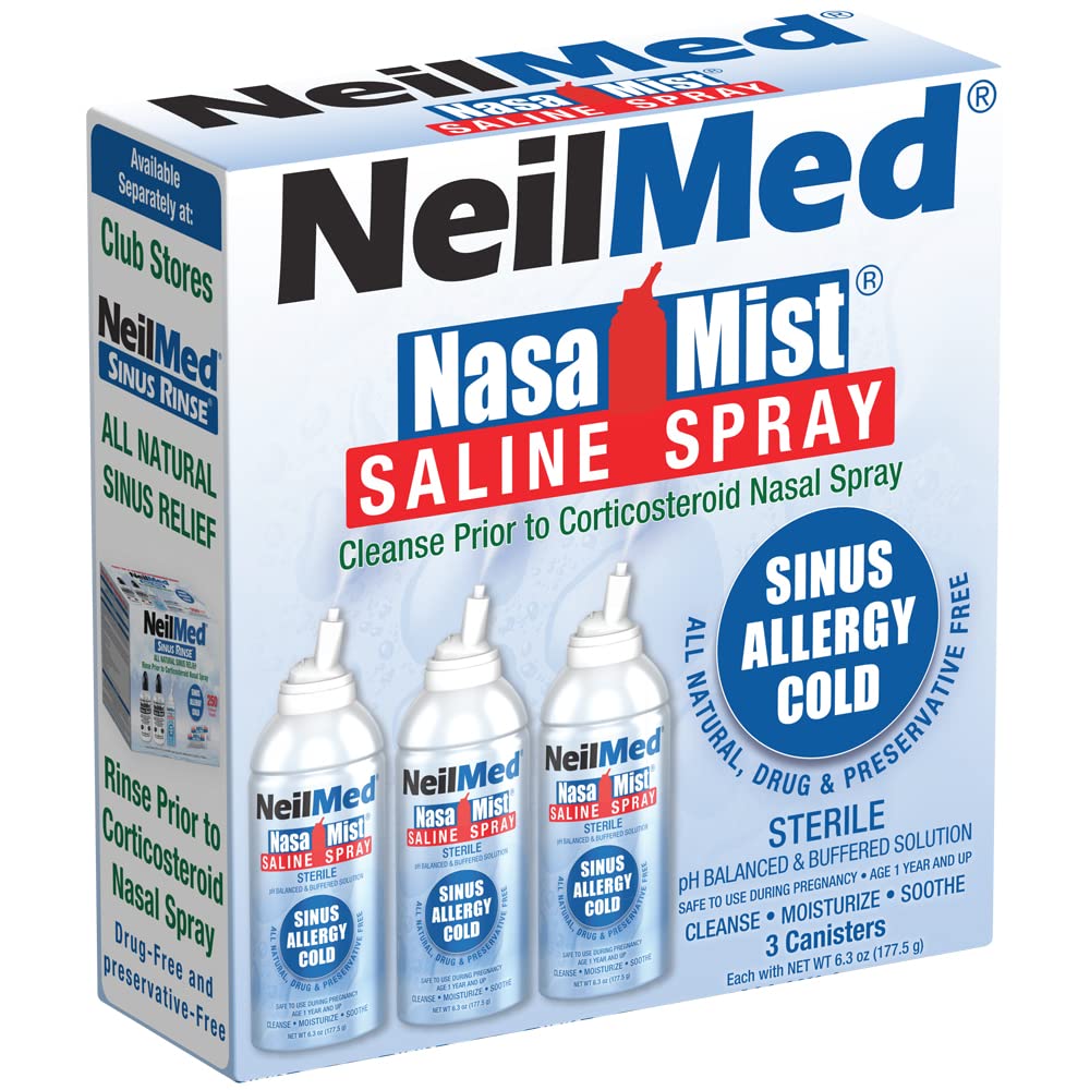 NeilMed NasaMist isotonic saline nasal spray 177 mL 3 canisters