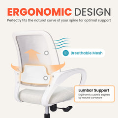 NEO CHAIR breathable mesh back detail ivory