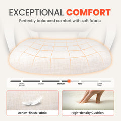NEO CHAIR molded foam seat ivory close up