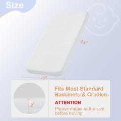 33x20x2 NeoBorn bassinet mattress pad