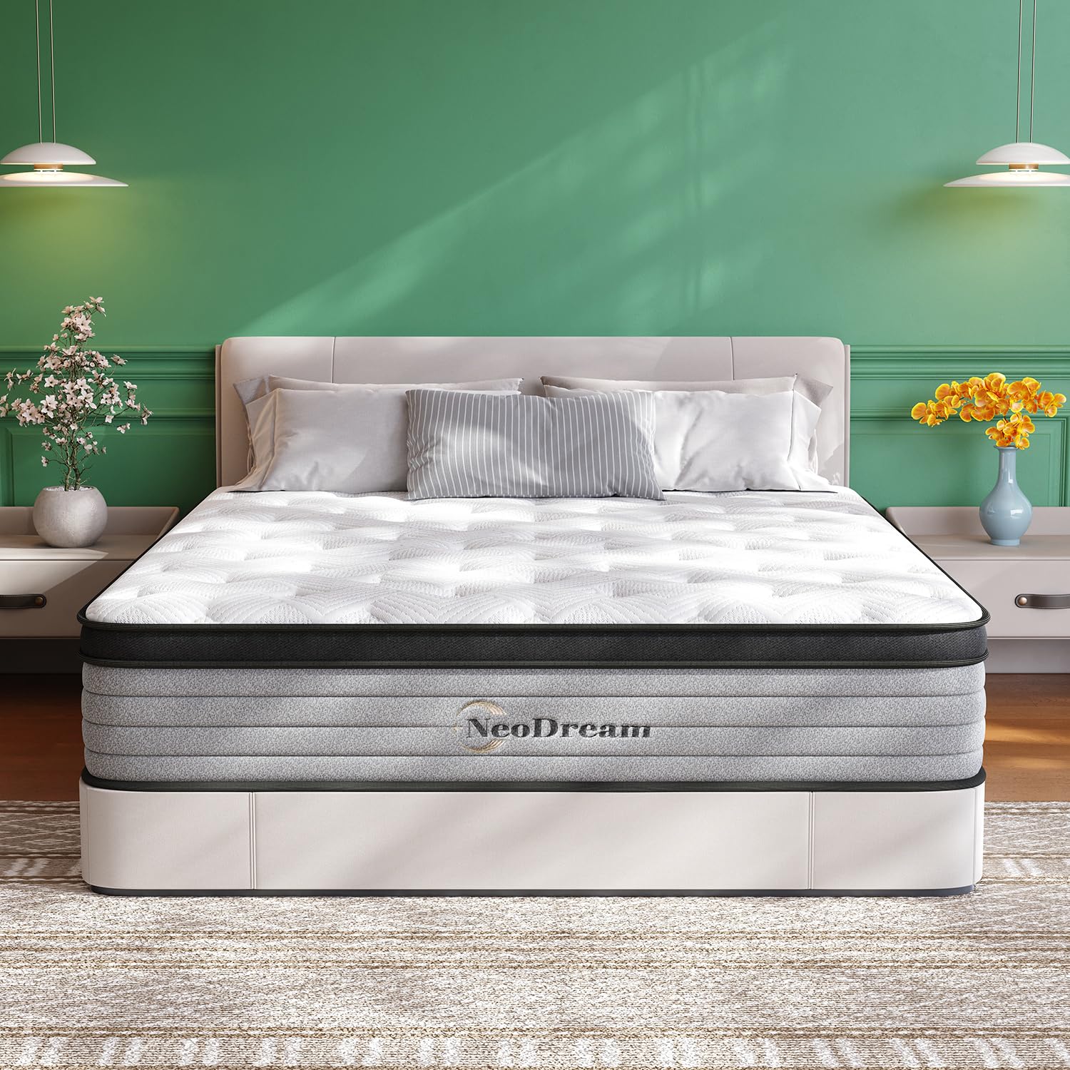 NeoDream Queen Mattress 10 inch hybrid with pocket springs