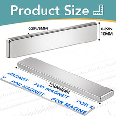 60mm x 10mm x 3mm neodymium bar magnet