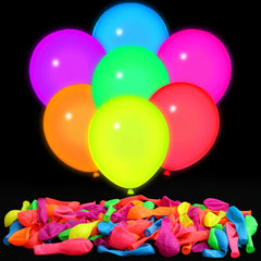 12 inch round neon balloons multicolor