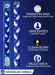 Ner Mitzvah Havdalah candle 2-pack tall 15-inch multi-wick