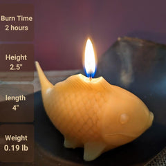 Twin fish design with gold finish NerotCandles candle