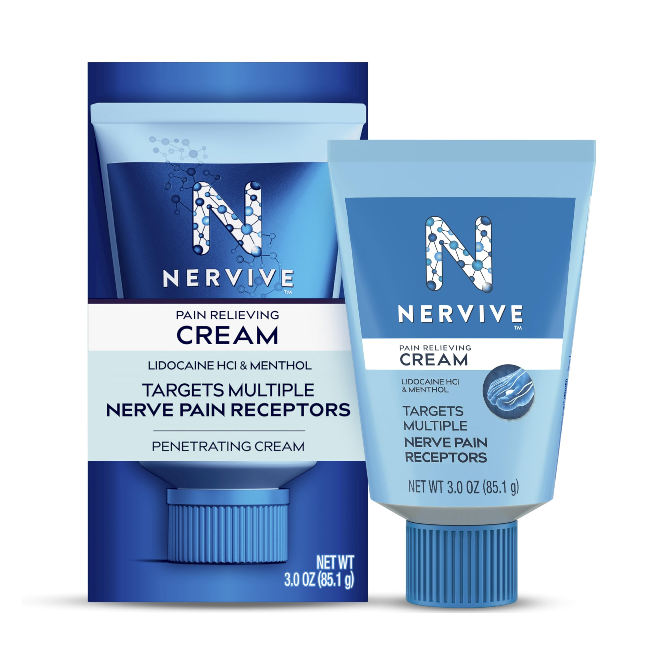 Nervive Pain Relieving Cream 3.0z packaging front view
