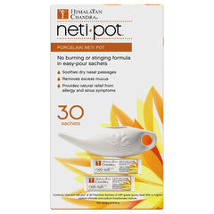 Neti pot with 30 sachets packaging