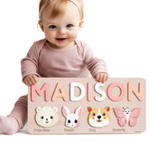 Nevandora name puzzle toddler wooden educational toy age 1-3