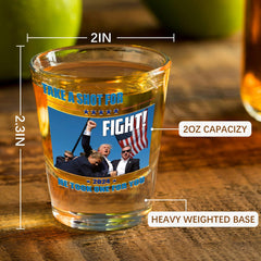 Never Surrender Glasses 2 oz shot glass brand styling