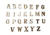 1 inch tall polished brass house letters A to Z set