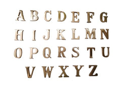 1 inch tall polished brass house letters A to Z set