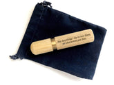New CUSTOM ENGRAVED Natural SANDALWOOD Cremation Urn scattering tube
