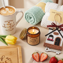 Two microwave safe coffee mugs and two gold spoons included in basket