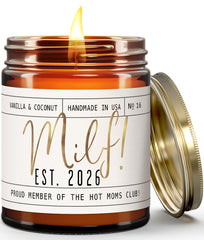 New Mom Gifts for New Mom Est 2026 Candle coconut vanilla scent