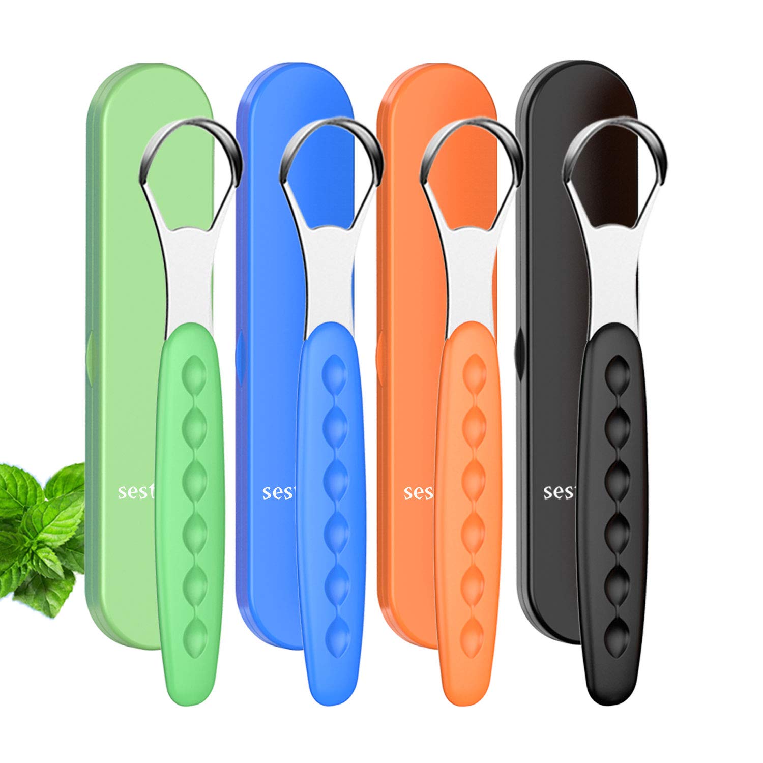 New Version Tongue Scraper Cleaner with four color handles