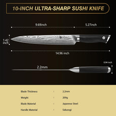 Ultra sharp 12 degree edge yanagiba close up